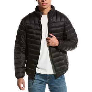 Hawke & Co. Mens  Rail Quilted Packable Jacket, Black